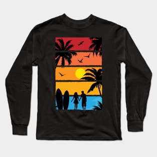 Summer Sky Beach Side Long Sleeve T-Shirt